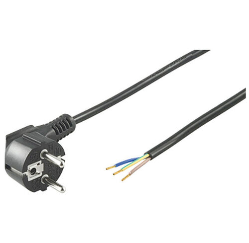 Netzkabel, 3-adrig 2 m, schwarz