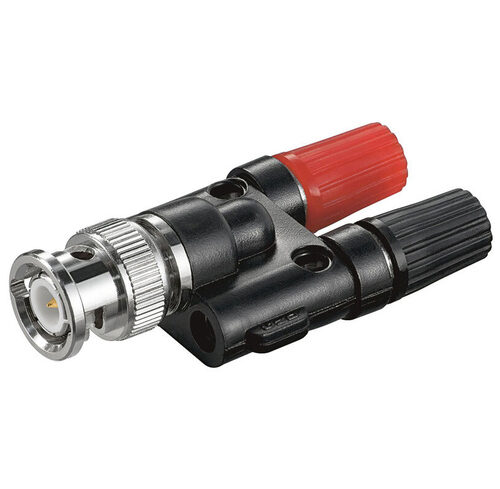 Adapter BNC-Banane auf 2x 4 mm Bananenbuchse