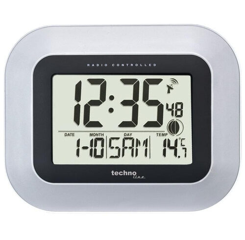 technoline Jumbo-Funk-Wanduhr LCD, 228 x 180 x 28 mm