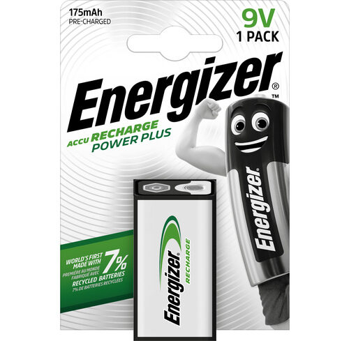 Energizer PowerPlus NiMH-Akku 9-V-Block, 175 mAh
