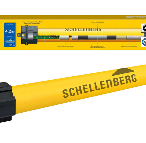 Schellenberg Elektronischer Rohrmotor Plus, 10 Nm, SW60, inkl. Zubehör