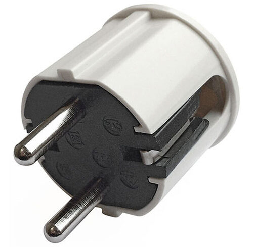 Schutzkontakt-Wandstecker, weiß
