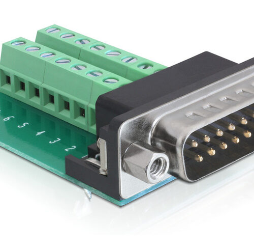 Delock Adapter Terminalblock > Sub-D 15Pin Stecker