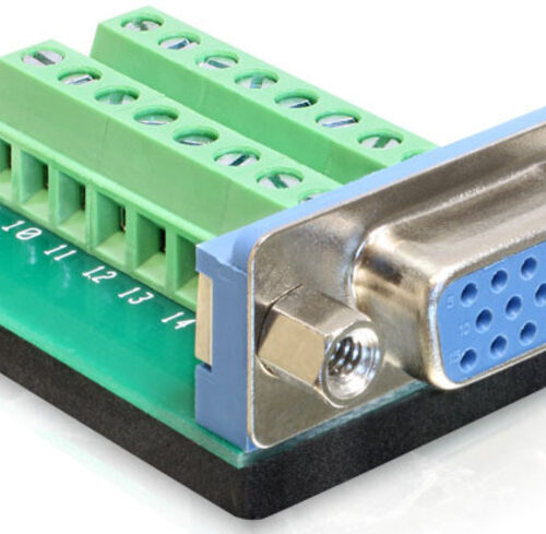Delock Adapter Terminalblock > VGA Sub-D 15Pin Bu