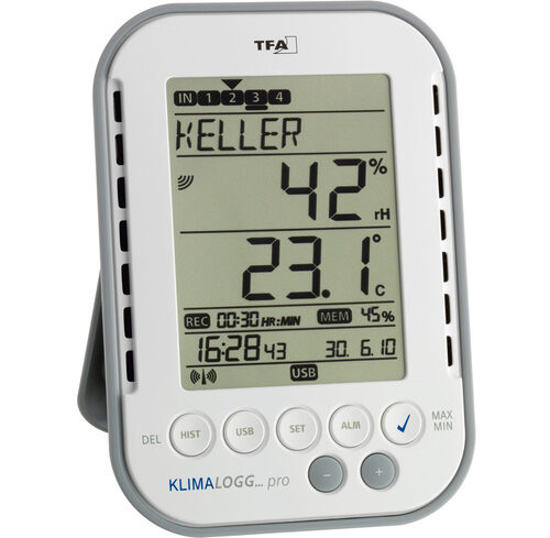 TFA Profi-Thermo-Hygrometer KlimaLogg Pro, mit Datenlogger-Funktion