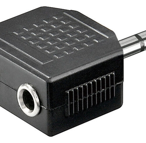 Audio-Adapter 3,5 mm Stereo-Stecker / 2x 3,5 mm Stereo-Kupplung