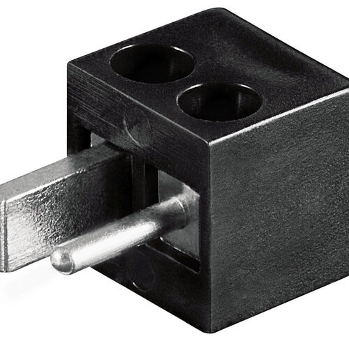 Lautsprecher-Stecker mit Schraubanschluss, rot/schwarz