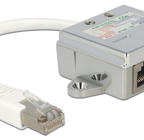 Delock RJ45 Port Doppler 1 x RJ45 Stecker > 2 x RJ45 Buchsen (2 x Ethernet)