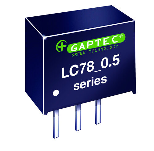 GAPTEC DC-DC-Wandler (Pol) 3,3 V/0,5 A - Serie LC78_0.5A - Eingangsspannung 4,75 V bis 28 V