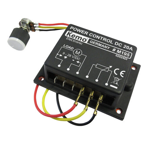 Kemo PWM-Leistungsregler 9–28 V DC, max. 20 A, M195
