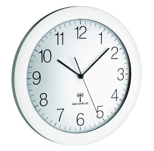 Design-Funk-Wanduhr mit geräuscharmen Sweep-Uhrwerk, Ø 30,2 cm