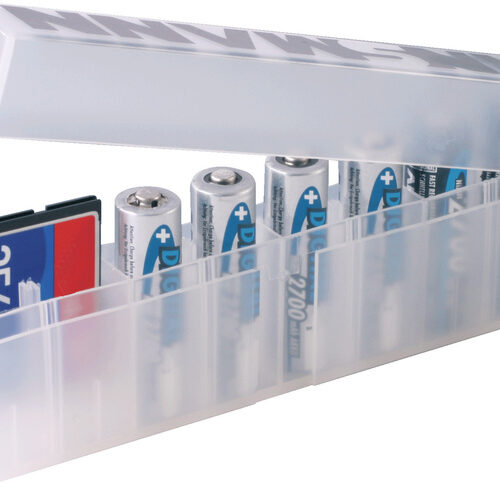 Batterie-/Akku-Box, für 8 Zellen AA/AAA, weiß