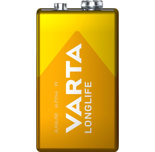 VARTA 9V-Blockbatterie LONGLIFE, E-Block, 6LR61