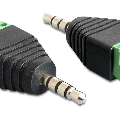Delock Adapter Terminalblock > Klinke 3,5 mm Stecker 4 Pin