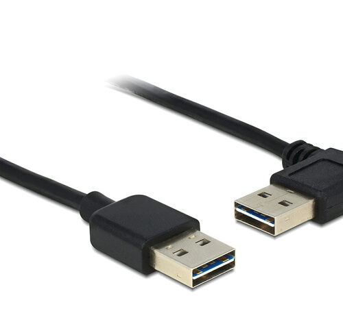 Delock Easy-USB 2.0, Kabel (Typ A) 90° gewinkelt Stecker auf (Typ A) Stecker, 1 m