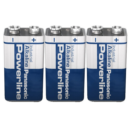 Panasonic Powerline Alkaline Batterie 9 V Block, 3er-Set