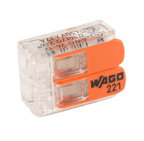 Wago 221-412 COMPACT Verbindungsklemme 2 x 4 mm², 100 Stück