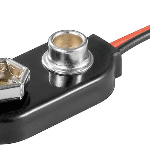 goobay Batterieclip für 9 V Blöcke, I-Form