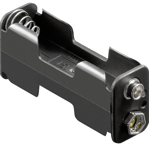 Batteriehalter, 2x Mignon, Druckknopf