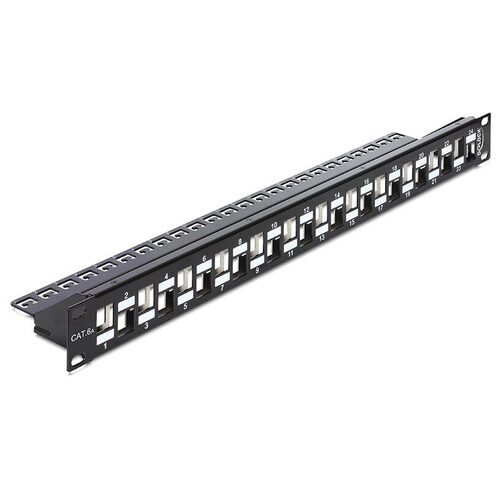 Delock Keystone 19" Patchpanel 24 Port mit Schiene