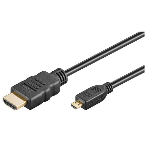 goobay HDMI-Kabel (High Speed), HDMI-Stecker (Typ A) auf Micro-HDMI-Stecker (Typ D), 3 m