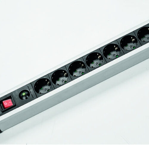 EMZ 8-fach-Aluminium-Steckdosenleiste mit Überspannungsschutz