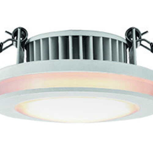 HEITRONIC 6-W-LED-Einbaustrahler rund mit LED-Lichtstreifen, IP44, weiß