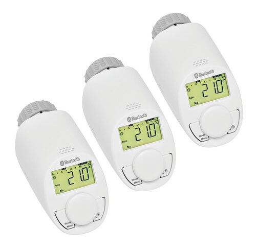 Eqiva 3er-Set BLUETOOTH® Smart Heizkörperthermostat, mit App-Steuerung