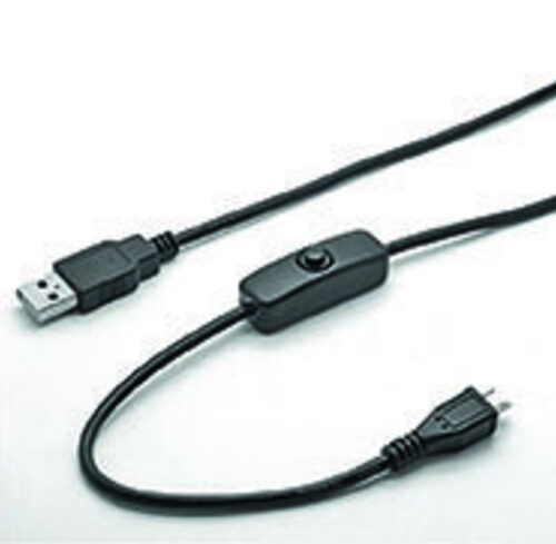 Joy-IT USB-Ladekabel mit Ein-/Aus-Schalter, USB-Stecker(Typ A) auf micro-USB-Stecker, schwarz, 1,5 m