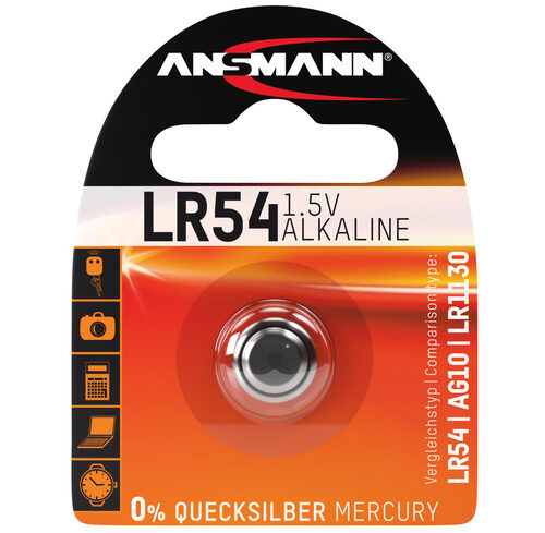 Ansmann Alkaline-Knopfzelle, Typ AG-10, LR54
