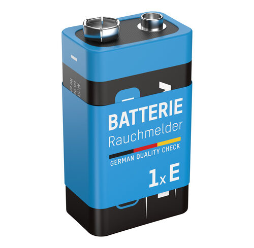 Ansmann Lithium Batterie 9-V-Block für Rauchmelder