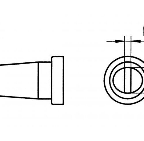 Weller Ersatzlötspitze LT C, meißelförmig, Spitze 3,2 mm breit