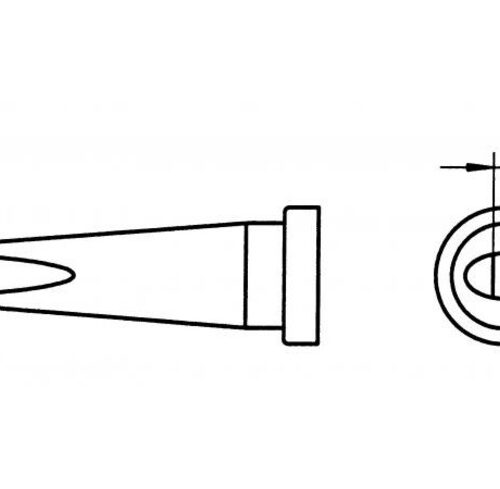 Weller Ersatzlötspitze LT L, meißelförmig, Spitze 2,0 mm breit