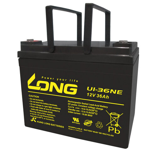 Kung Long Blei-Vlies-Akku U1-36NE, 12 V, 36 Ah, zyklenfest