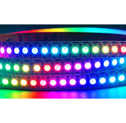 Diamex 2-m-LED-Streifen mit WS2812-kompatiblen-LEDs, 144 LEDs/m, weiße Platine
