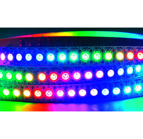 Diamex 2-m-LED-Streifen mit WS2812-kompatiblen-LEDs, 144 LEDs/m, schwarze Platine
