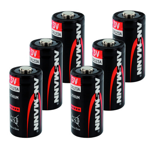 Ansmann Foto-Lithium-Batterie CR123A, 6er-Pack