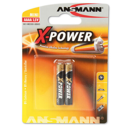 Ansmann Alkaline Batterie Mini Power X AAAA, 2er-Pack