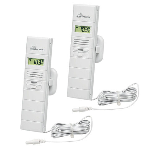 Mobile Alerts: Thermo-/Hygrosensor MA10300 und zusätzlichem Temperaturfühler, 2er-Spar-Set
