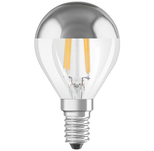OSRAM LED FILAMENT MIRROR 4-W-LED-Tropfenlampe E14 mit Spiegelkopf, warmweiß