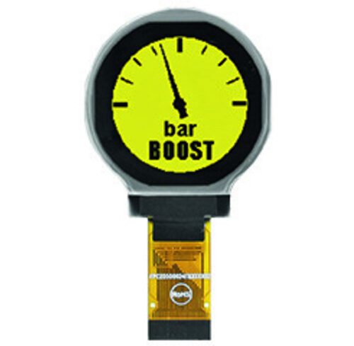 Electronic Assembly OLED Grafikdisplay, rund 128x128 in gelb