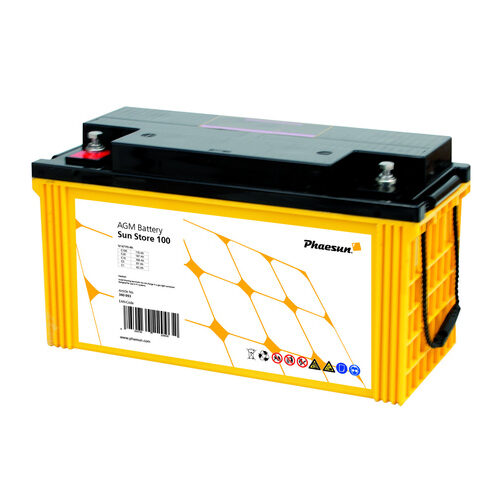 Phaesun Blei-AGM-Akku Sun Store 100, 12 V, 125 Ah