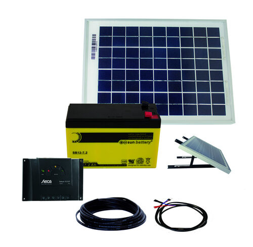 Phaesun Solarstrom-Set mit Akku, 10 W inkl. 6 A Solarladeregler