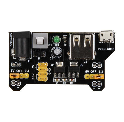 Joy-IT Erweiterungs-Platine B-POW, Spannungsversorgung für Steckboards, Raspberry Pi, Banana Pi