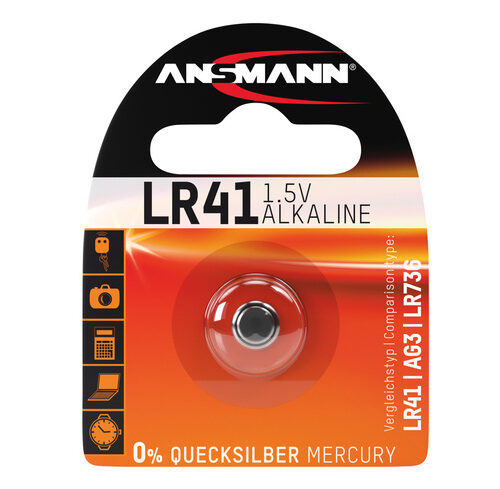 Ansmann Alkaline-Knopfzelle, Typ AG-3, LR41