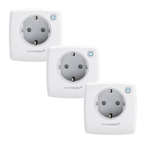 Homematic IP Smart Home 3er-Set Schaltsteckdose HmIP-PS-2