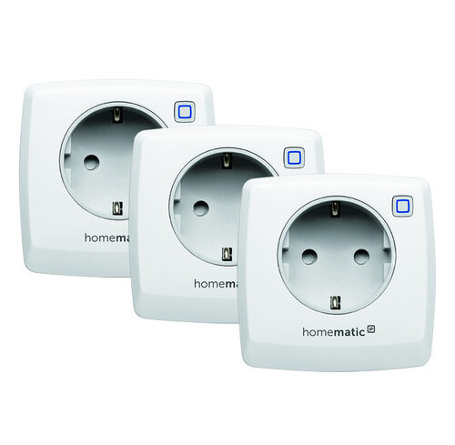 Homematic IP Smart Home 3er-Set Schalt-Mess-Steckdose, HmIP-PSM-2