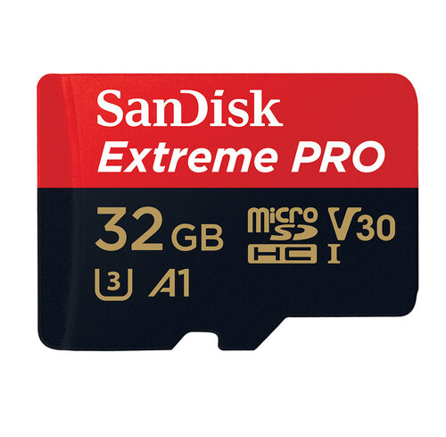 SanDisk microSDHC-Speicherkarte Extreme PRO, mit SD-Adapter, UHS-I, Speedclass 3, 100 MB/s, 32 GB