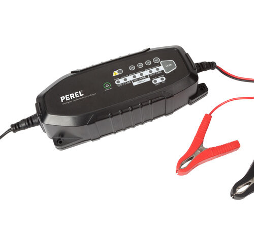 perel Universal-Automatikladegerät 6V/12V, 3,8A, für Blei-Säure-/Blei-Gel-, AGM- und LiFePo4-Akkus