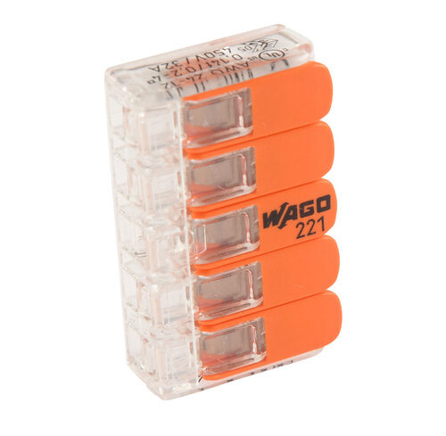 Wago 221-415 COMPACT Verbindungsklemme 5x 4 mm², 25 Stück